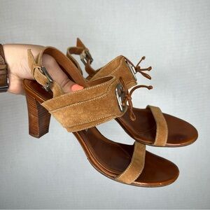 Fratelli Rossetti | Size 9 Tan Leather Heels with Modern Silhouette